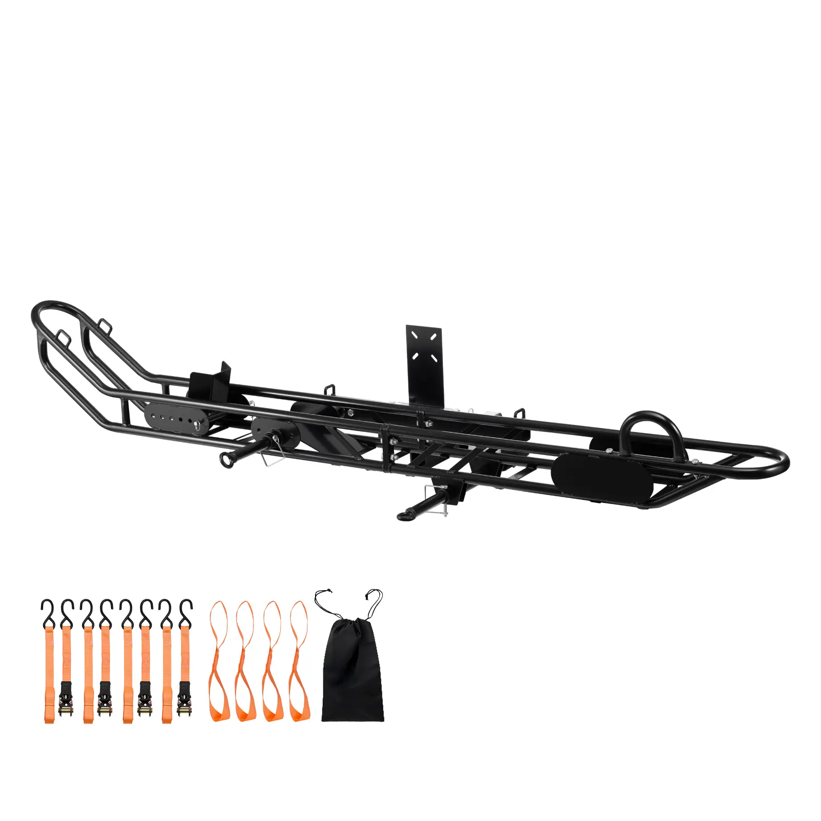 Motorcycle Carrier, 500 lbs Capacity, Heavy Duty Steel Hitch Mount Rack with Anti-Tilt Lock Device, Straps & Stabilizer, Scooter Dirt Bike Trailer Hauler for Car Truck with 2-Inch Hitch Receiver