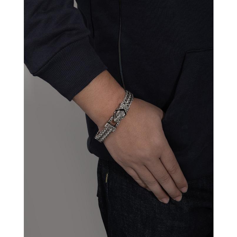 2026 New Men's Retro Punk Stainless Steel Bracelet, Snake Beast & Skull Designs, Perfect Valentine's Day Gift for Him