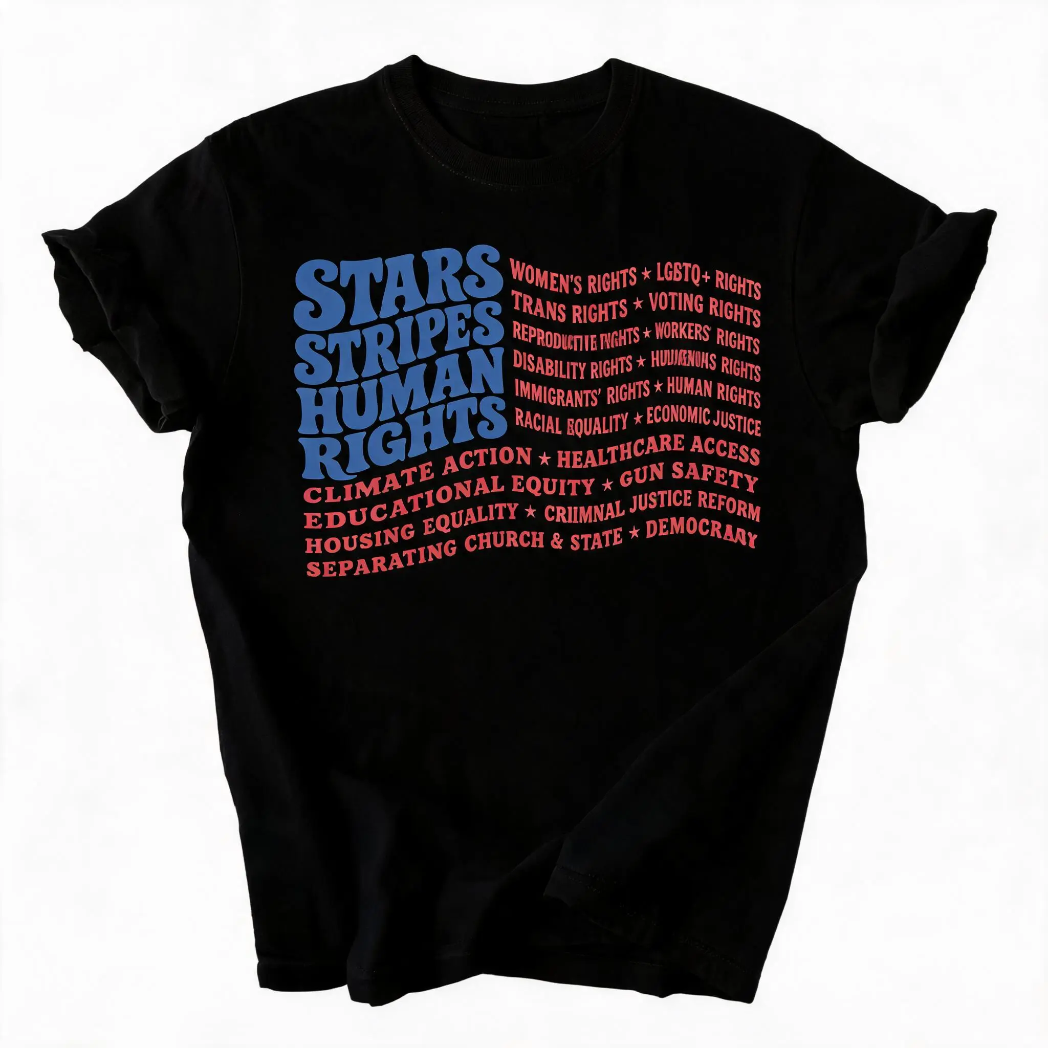 Unisex Soft Comfort Colors USA Flag Sports Top - Fits Street Style, Human Rights Equality, 4th of July Outerwear, Day Wear