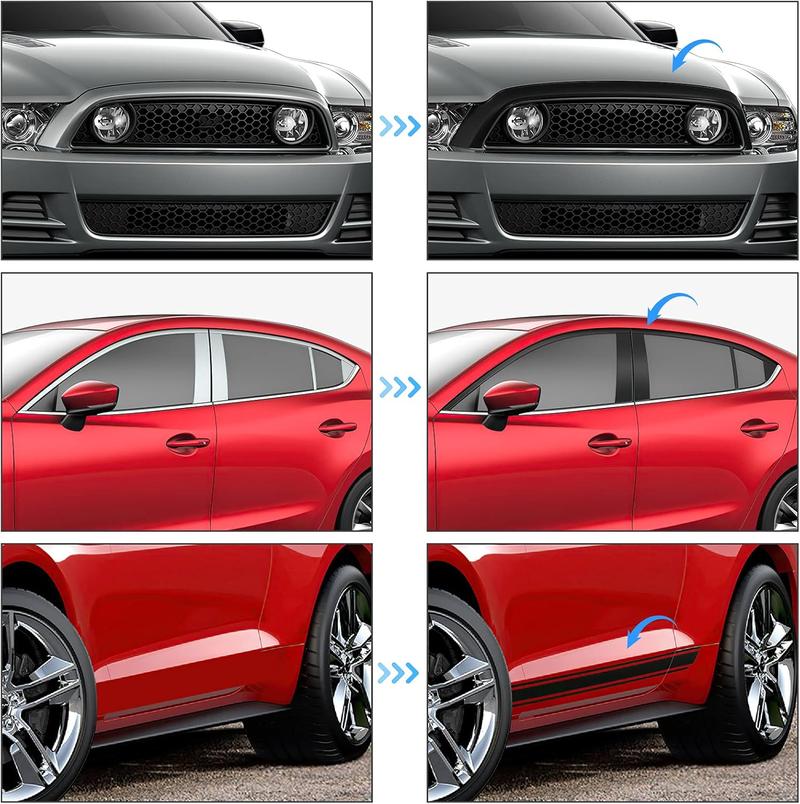 2IN X 30FT Matte Black Vinyl Wrap for Chrome Delete Window Trim  Door Sill Protector with Air Release  Including Vinyl Wrap Tool Kit