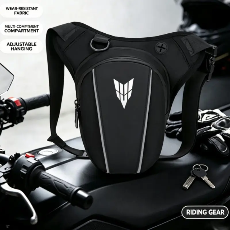 Motorcycle Riding Hiking Waist Bag, Durable Crossbody Backpack, Outdoor Sports Travel Shoulder Bag, Tactical Single Strap Bag, Climbing Leg Bandage Bag, Adjustable Waistband Bag