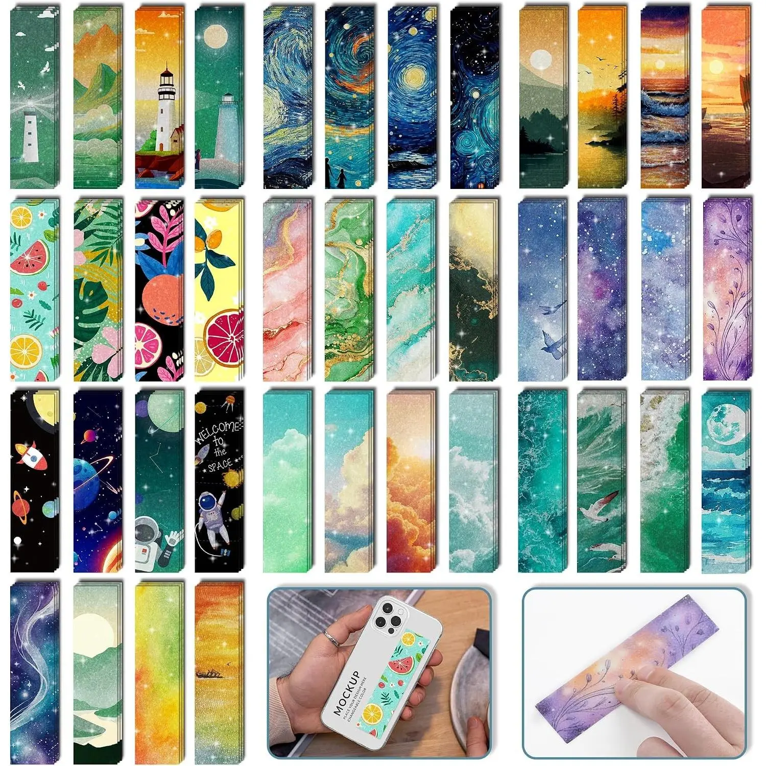 120PCS Calming Strips Sensory Stickers Mental Health Strips | Anxiety Relief Items Textured Stickers Classroom Fidgets Teen Adult Relieve Stress (Combination)
