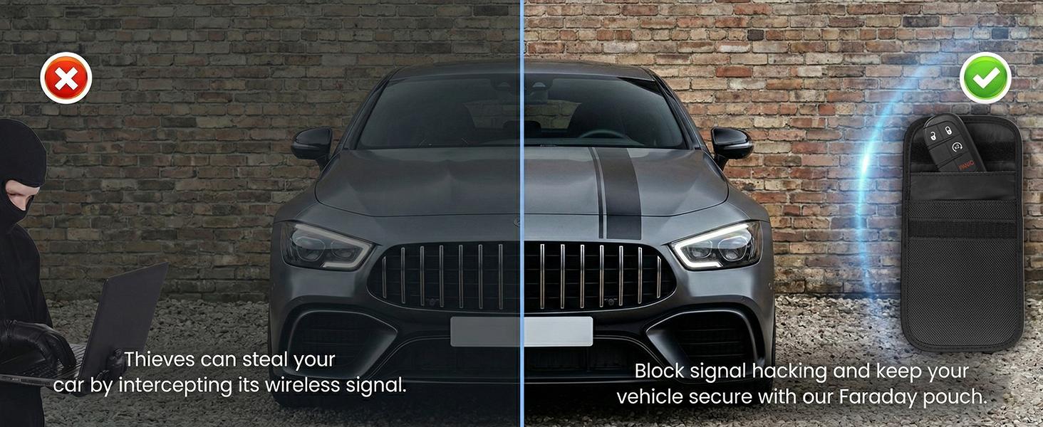 Faraday Pouch for Car Keys, Faraday Bag, Car RFID Signal Blocking Holder, Key Fob Protector, Key fob cage Block Signal Anti-Theft Fob Case (1 Pack, Black) Faraday Pouch for Car Keys, Faraday Bag, Car RFID Signal Blocking Holder, Key Fob Protector, Key fob cage Block Signal Anti-Theft Fob Case (1 Pack, Black)