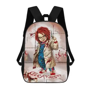 Chucky Horror Movie Backpack - Black for Students, Commuters and Outdoor Adventurers