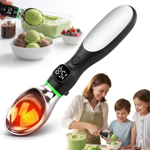 Electric Ice Cream Spoon with 3-Level Quick Heating, Heated Ice Cream Scoop, Hard Ice Cream Scoop, Ideal Kitchen Tool, 4000mah Battery, Home Use