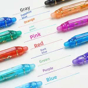 Girly Erasable Gel Pens,Retractable 0.5mm Medium Point with Eraser,Smooth Writing & Superior Ink,Perfect for Journaling, Planner & Drawing,Holiday Gift Ready	,fun desk supplies back to school shopping	Colorful Markers