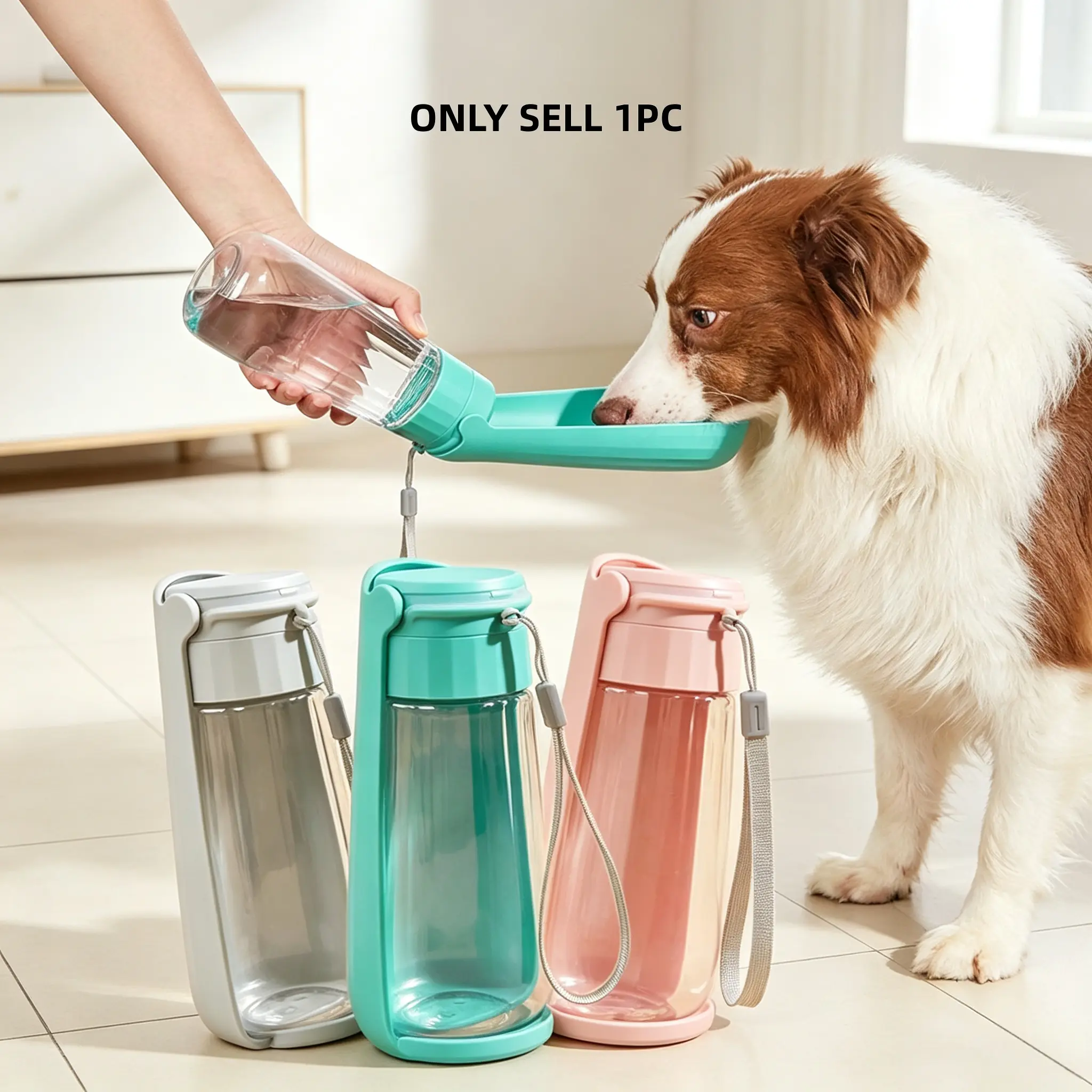 Hot-selling best-selling 550ml pet drinking bottle, lightweight plastic foldable dog drinking bowl, portable travel drinking cup, suitable for camping, walking and outdoor activities, pet supplies