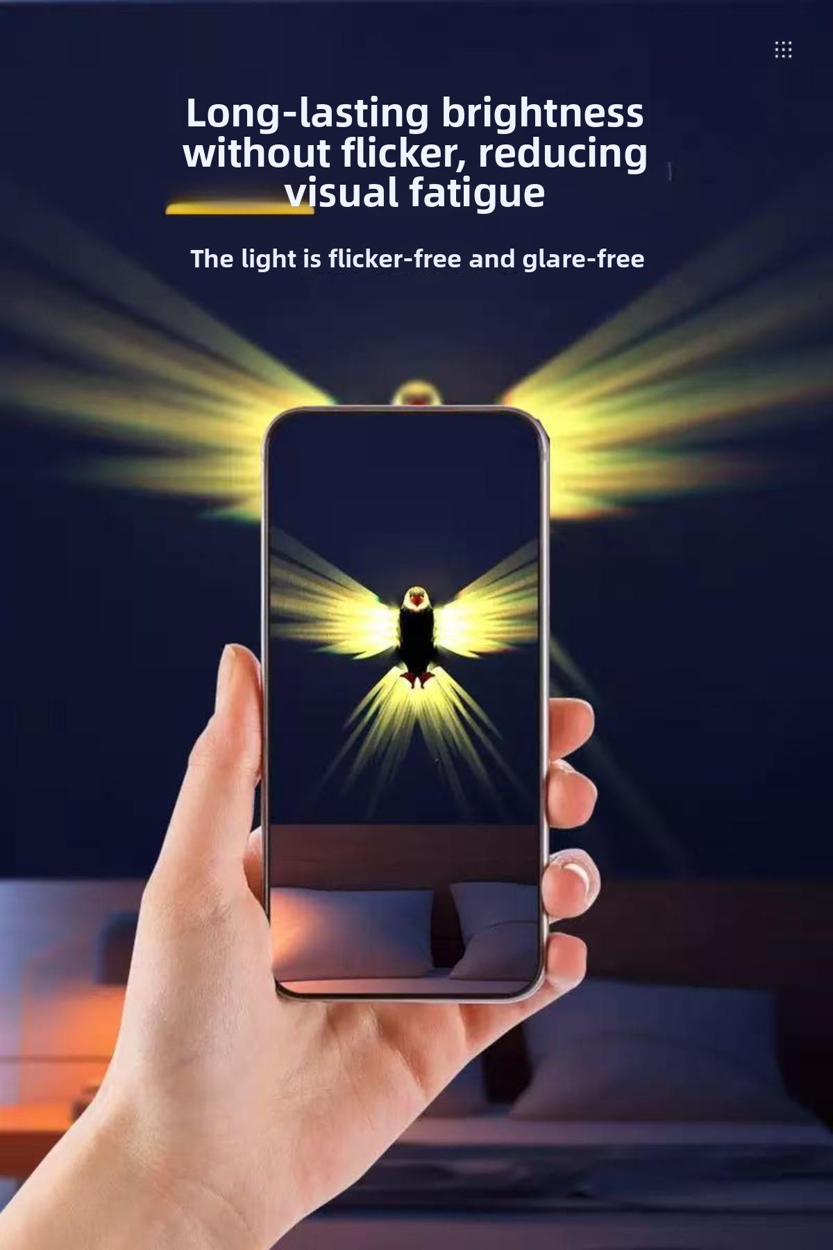 Smart Motion Sensor Bald Eagle Night Light| Remote Control RGB Wall Lamp| No Drilling Magnetic Installation For Bedroom Corridor Hallway