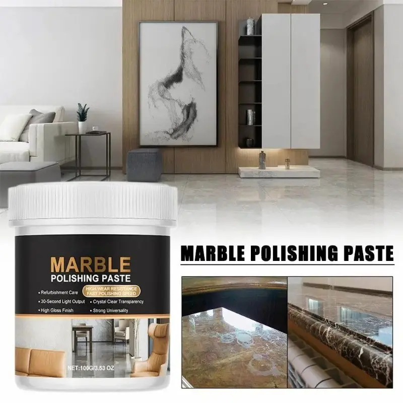 Polishing Wax For Granite Marble Soapstone Quartz Countertop Shine Restorer For Floor Counter Tub Porcelain Sink Bathroom