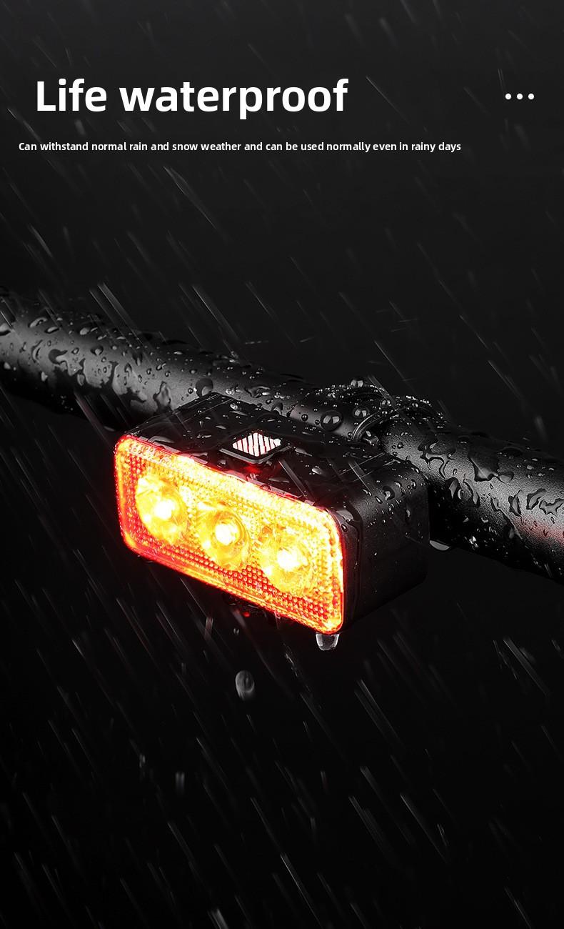 Bicycle headlights multi-functional bright long battery life waterproof night riding lights mountain bike road bike tail lights riding equipment