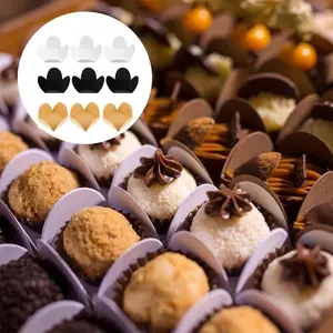 50pcs of Chocolate Paper Truffle Wrappers, Chocolate Cup Liners, Candy Cups, And Dessert Cups Suitable for Muffins, Cupcakes, Or Small Snacks (Khaki Color)