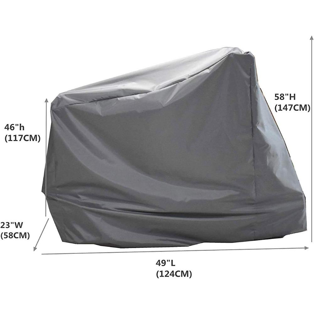 Mini Lustrous Cover For Exercise Bike, Indoor Cycling & Home Gym Workout, Gray