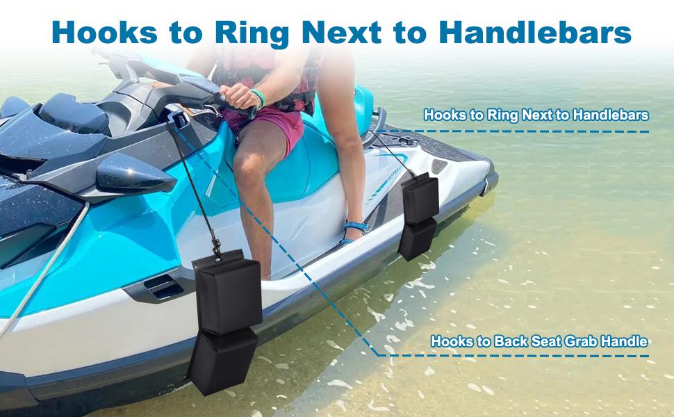 PWC Fender Bumper, Boat Fenders Bumpers with 2 Elastic Cords, 2 Boat Dock Rope, for Jet Ski Dock Fenders Boat Bumpers, 14x6x3.2inch