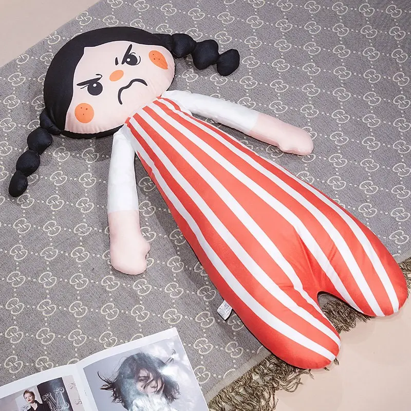 Printed Plush Pillow, Soft Velvet Sleep Cushion, Sofa Bed Decorative Item, Kids Shape Sofa Pillow, Casual Style, Comfortable and Stylish