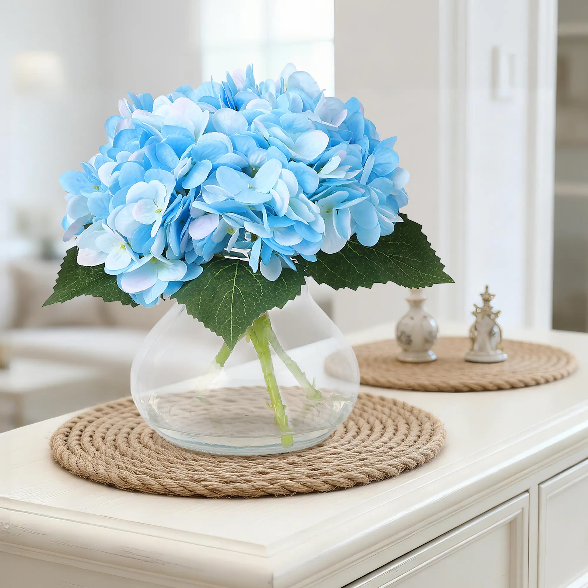 Artificial  Lily Flower, Faux Lily Flowers Stems for Vase, Silk Fake Flowers for Home Table Office Wedding Party Decor