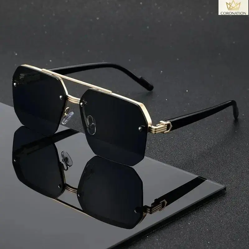 Unisex Retro Square Sunglasses, Y2K Vintage Inspired Eyewear with Lightweight Rubber Frame, Double Bridge Design and UV400 Protection Lens, Minimalist Fashion Shades for Driving, Travel, Outdoor Activities and Everyday Casual Wear