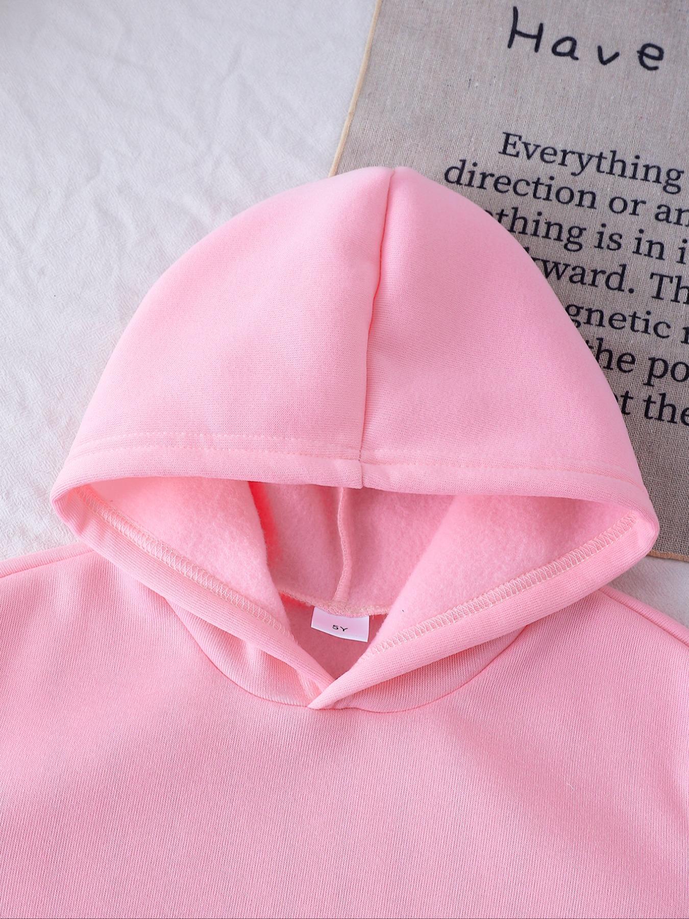 Girls' Long Sleeve One-Piece Jumpsuit, Casual Fitted Design, Thick Fabric for Fall & Winter, Comfortable Kids Clothing, Girlclothes, Hoodies