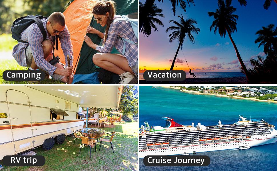 15 Pcs Travel Hangers Portable Foldable Travel Hanger Organizer, Plastic Cruise Ship Accessories Essentials Clothes Hanging Rack Folding Hangers for Traveling Camping Flying RV Europe Suitcase, Black