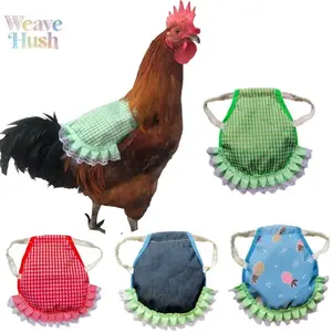 Chicken Saddle Aprons, 4-Pack with Fashion Prints, Double-Layered Feather Protector for Hens, Prevents Rooster Pecking