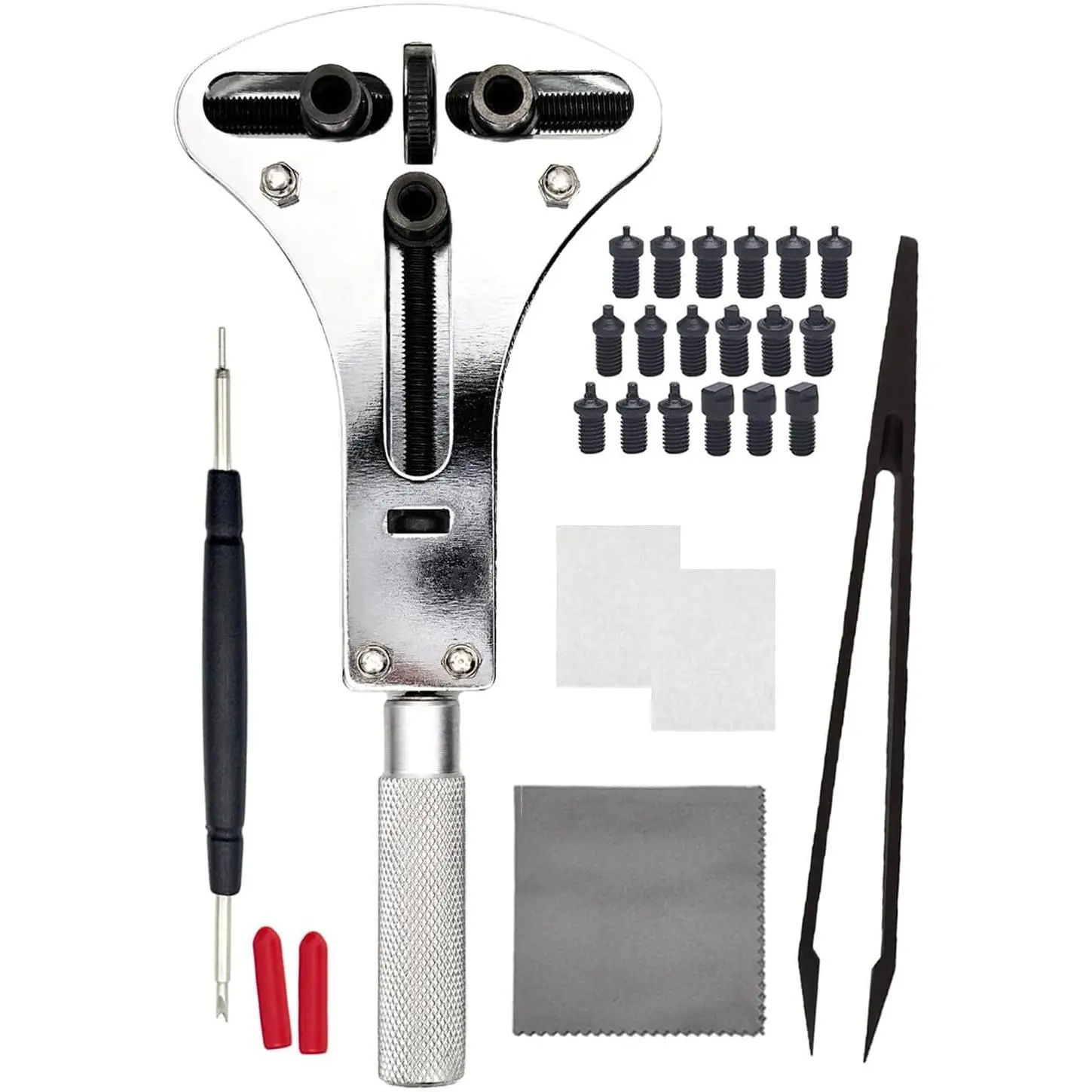 Watch   Tool, 3 Point Large Wrench for Wristwatch Case  Open,   with 18 Bits