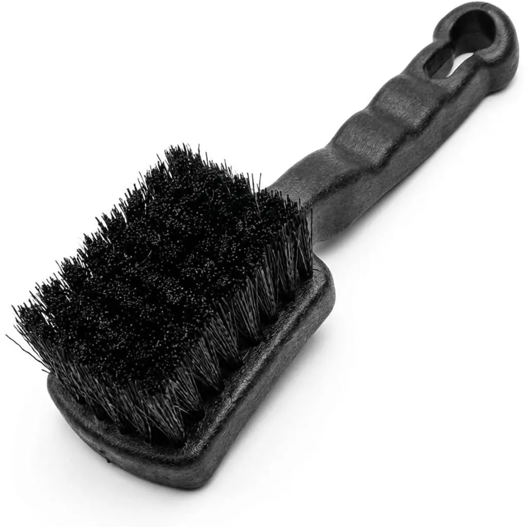 Wheel Wash Brush, Soft Bristle Non-Scratch Automotive Tire Cleaning Brush with Short Handle,   Rim Detailing Tool Accessories for RV, SUV, , (1PC)