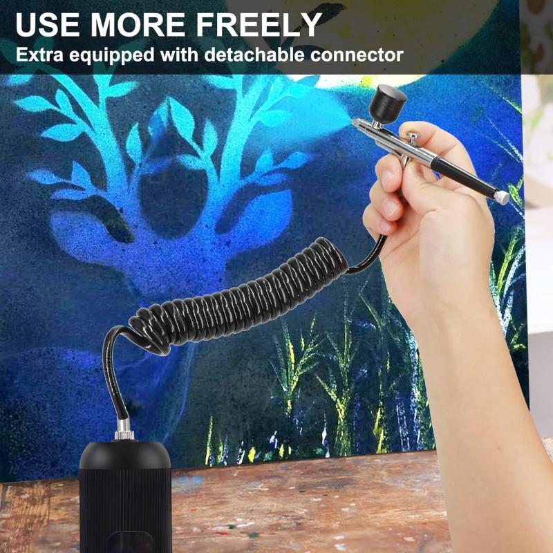 Airbrush Pen Kit With Compressor,Rechargeable High Pressure Air Brush Set Cordless Airbrush Kit with 0.3mm Nozzle for Painting,Doodling,Coloring,Cake Decor,Makeup,Modeling, Expert Airbrush Kit