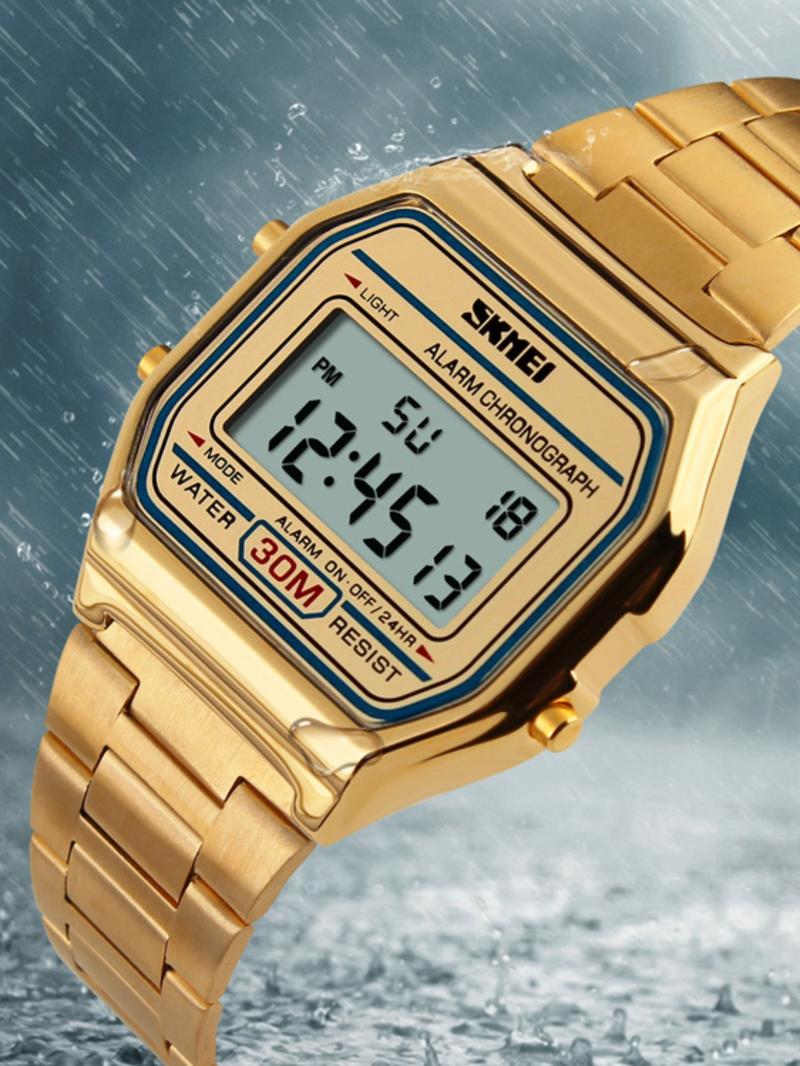 Skmei Square Electronic Watch, Urban Fashion Wristwatch, Modern Waterproof Watch, 30m Waterproof, Luminous Display, Alarm Stopwatch, Full Features, Multiple Colors Available Skmei Square Electronic Watch, Urban Fashion Wristwatch, Modern Waterproof Watch, 30m Waterproof, Luminous Display, Alarm Stopwatch, Full Features, Multiple Colors Available