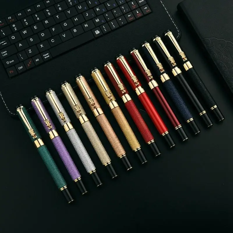 2026 Back to School Dragon Head Design Metal Rollerball Gel Pen, Wrinkle Textured Finish Premium Smooth Black Ink Signature Neutral Pen, Refillable Executive Writing Pen, Ideal Gift for College Students, Teachers & Business Professionals
