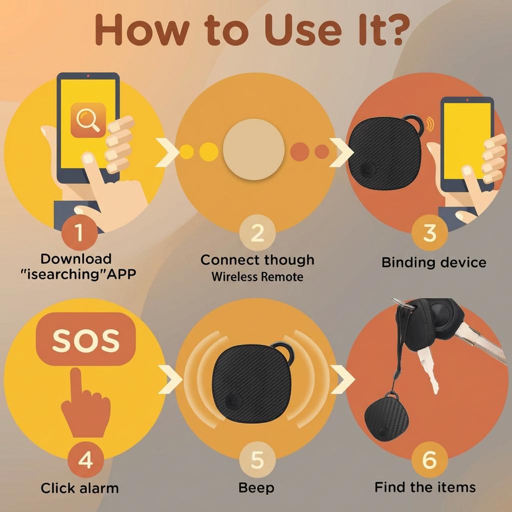 UEGOGO Mini GPS Tracker, Smart Locator, Item Finder — Tracking Device Designed Specifically for Pets (Dogs & Cats), Luggage and Wallets; Compatible with Apple “Find My” (iOS Only); Item Locator