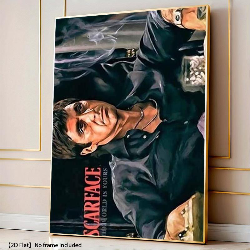 2D Flat, Scarface Movie Poster - Al Pacino "The World Is Yours" Iconic Quote Frameless - Tony Montana Quote Print Suitable for Home Office Decor, Minimalist Modern Film Art Gift for Movie Fans, / Canvas Print, 2D Flat 2D Flat, Scarface Movie Poster - Al Pacino "The World Is Yours" Iconic Quote Frameless - Tony Montana Quote Print Suitable for Home Office Decor, Minimalist Modern Film Art Gift for Movie Fans, / Canvas Print, 2D Flat