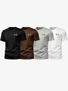 Men's Quick Dry Sports T-Shirt, Gym Running Workout Short Sleeve, Breathable Outdoor Top, Men's Fitness Training Shirt
