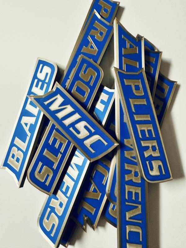 12-Pack Premium Magnetic Toolbox Labels for Tool Organization - 12 Pack of High Quality 3D Printed Personalized Magnets for Metal Cabinets, Drawers, Tool Chests, Decor Plastic Gift