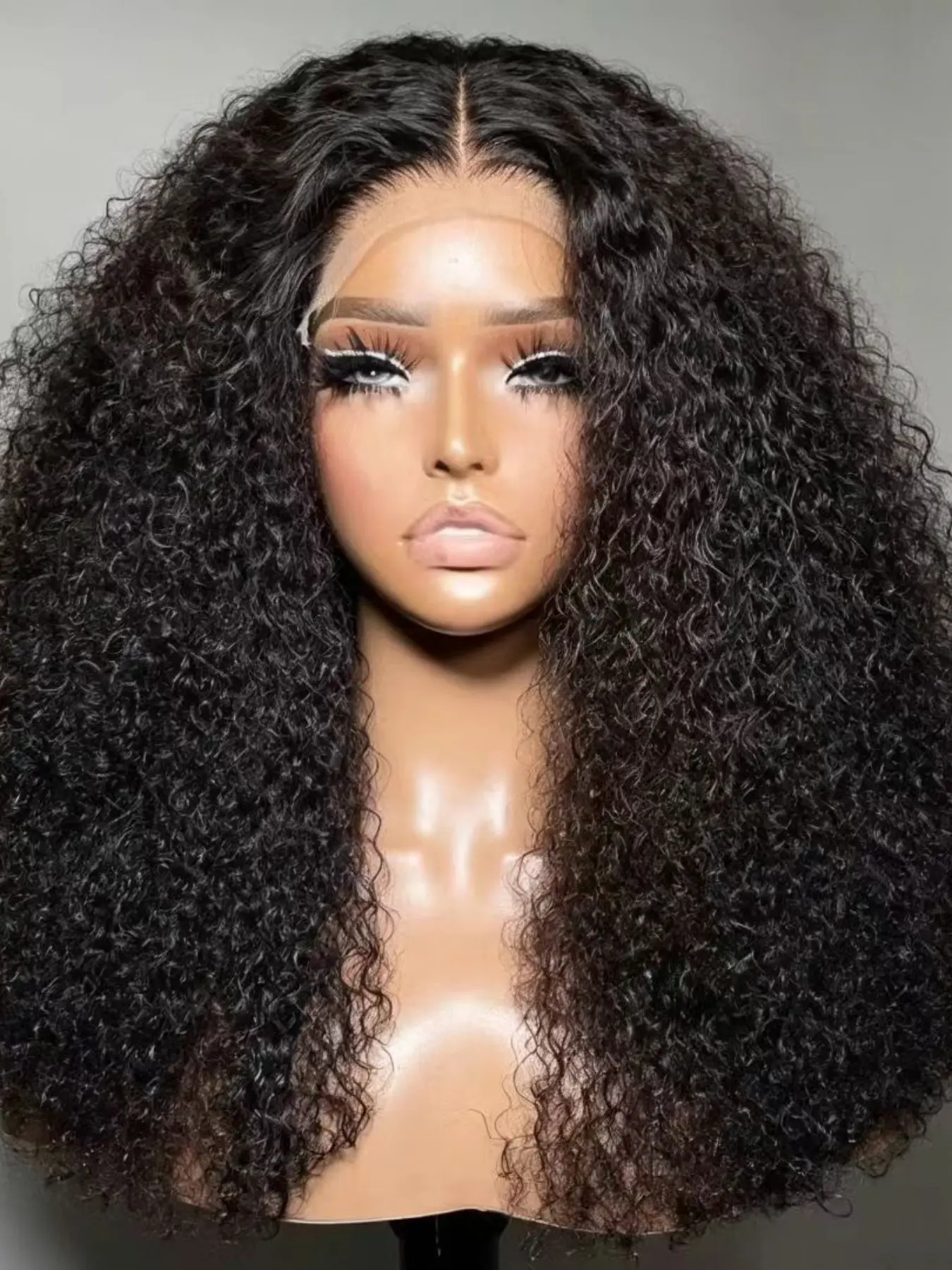 180 Density Curly Wig, 26 Inches Long, Heat Resistant, Breathable, Soft No Glue, Natural Curl, Pre-Styled Baby Hair