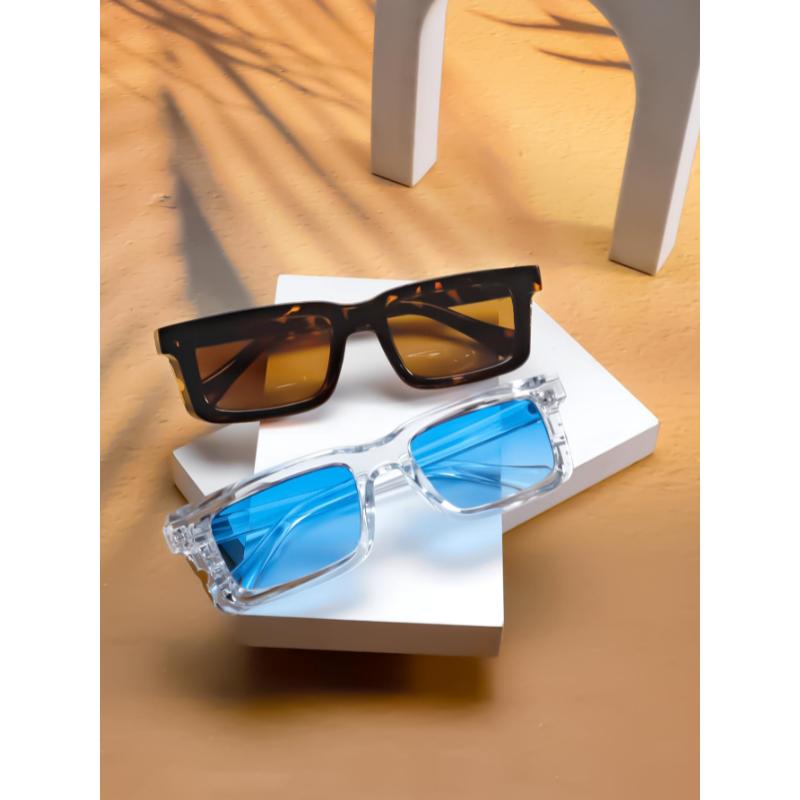 New Minimalist Thick-Framed Square Glasses for Ladies Trendy Individualistic Stylish Photo-Taking Sunglasses Perfect for Unique Style