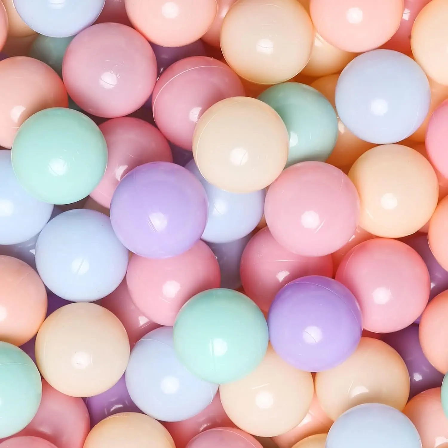 Ball Pits Balls for Toddlers Pack of 50 100 200 Plastics Shape Ball Non-Phthalate Non-BPA Non-Toxic 2.2-Inch Crush Proof Play Balls