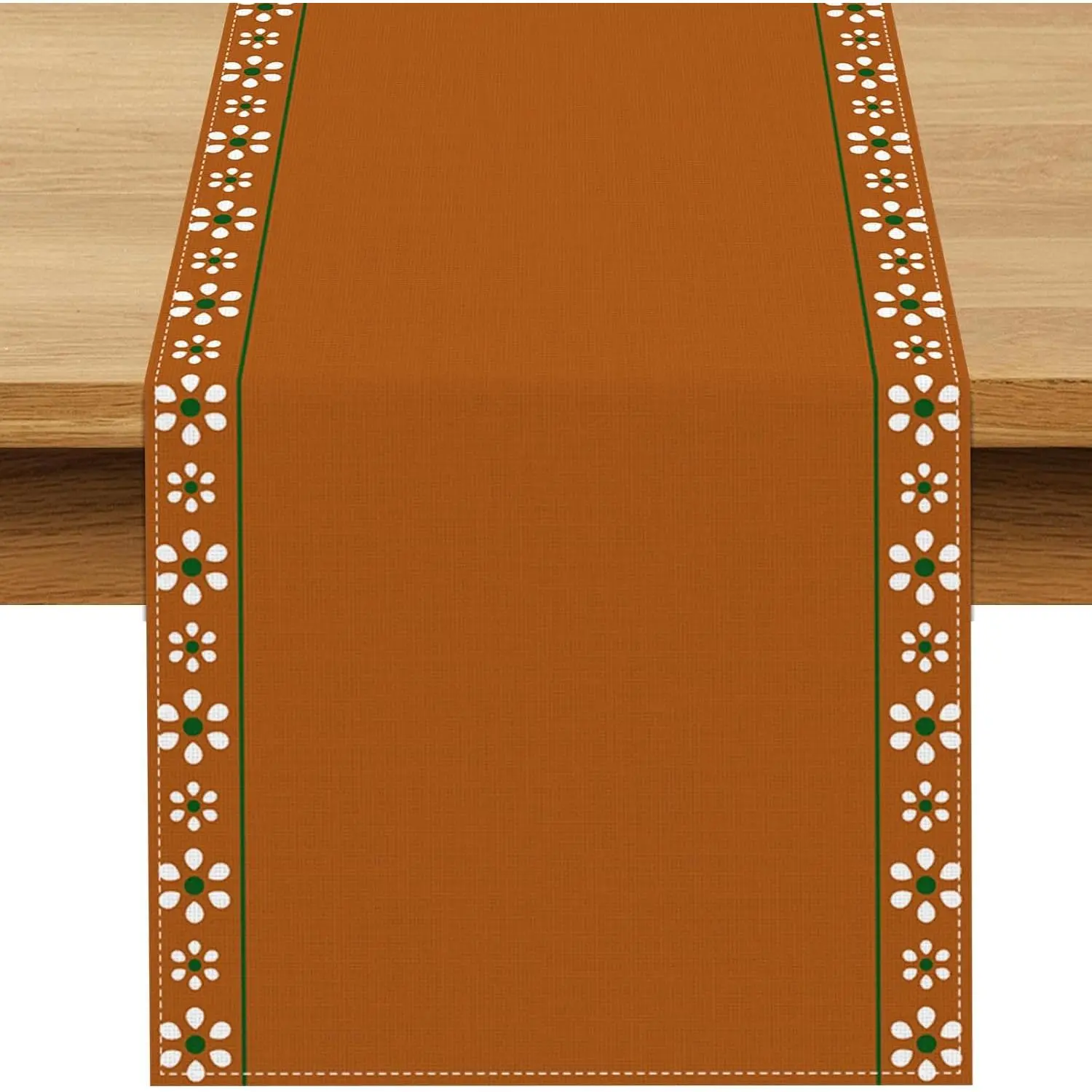 Mexican Cielito Lindo Party Decorations Terracotta Platos De Barro Table Runner Dia De Los Muertos Fiesta Dining  Kitchen  Decor