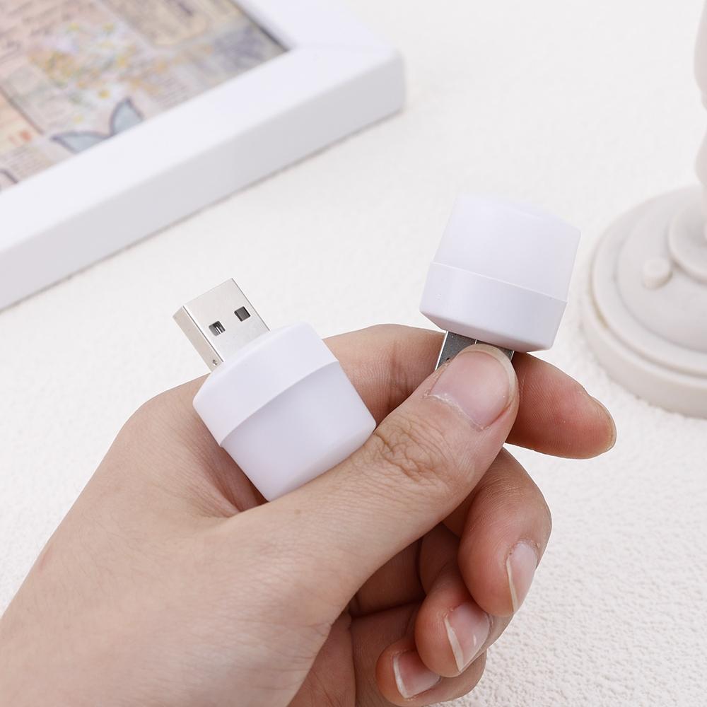 1-10Pcs Mini USB Night Light Warm White Eye Protection Book Reading Light USB Plug Computer Mobile Power Charging LED Night Lamp