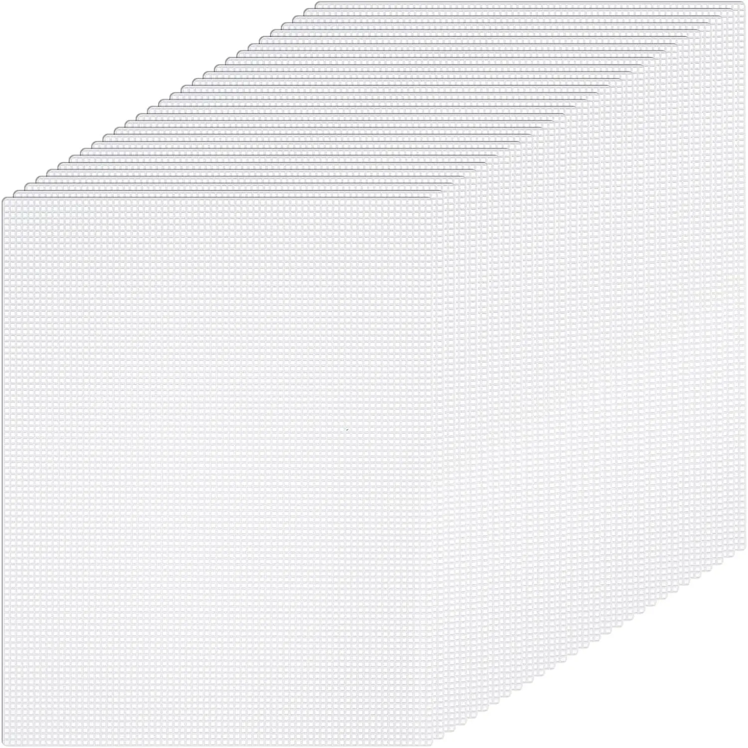 30pcs 7 Count Plastic Canvas Sheets 13.58 X 10.43 Inches Transparent Plastic Mesh Needlepoint Canvas for Embroidery Acrylic Yarn Craft Knitting and Crochet Projects