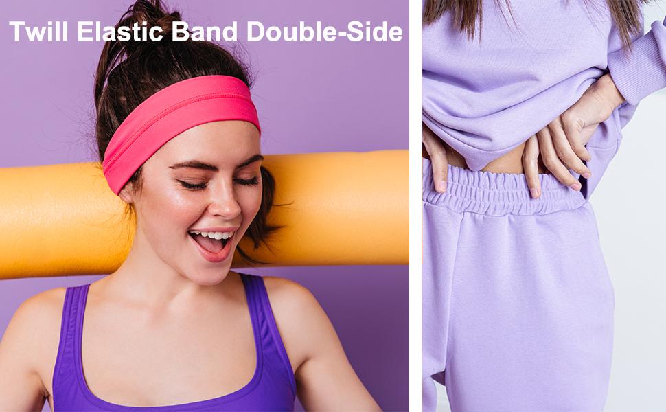 Twill Wide Elastic Band-Side 3 inch Flat 2 Yard Woven Elastic Band Knit Elastic Spool Stretch Strap Beige for Sewing, Waistband