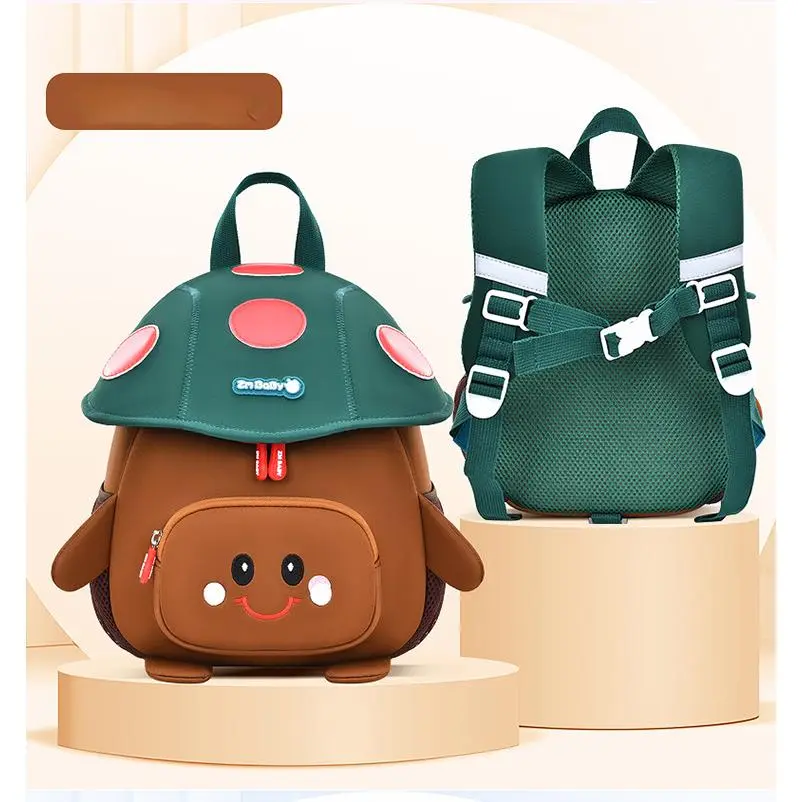 Cute Backpack, Smiley Mushroom Bag, Lightweight Rucksack, Adorable Pattern Design, with Adjustable Straps, Suitable for Daily Commute