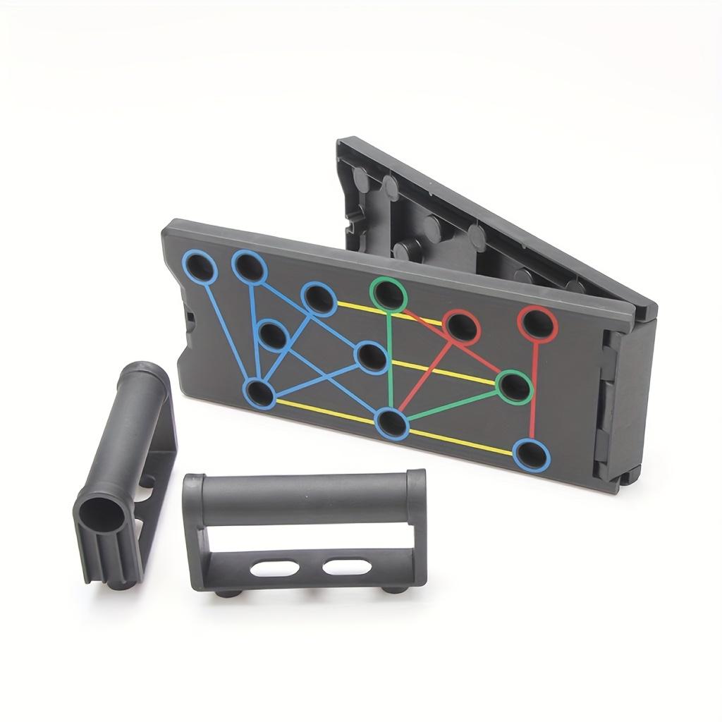 1 multi-functional prone push-up board training system with Pushup Handles - Heavy-duty home fitness equipment, non-slip surface, suitable for core, chest, arm, leg and back exercises - Universal fitness system for both men and women (black)