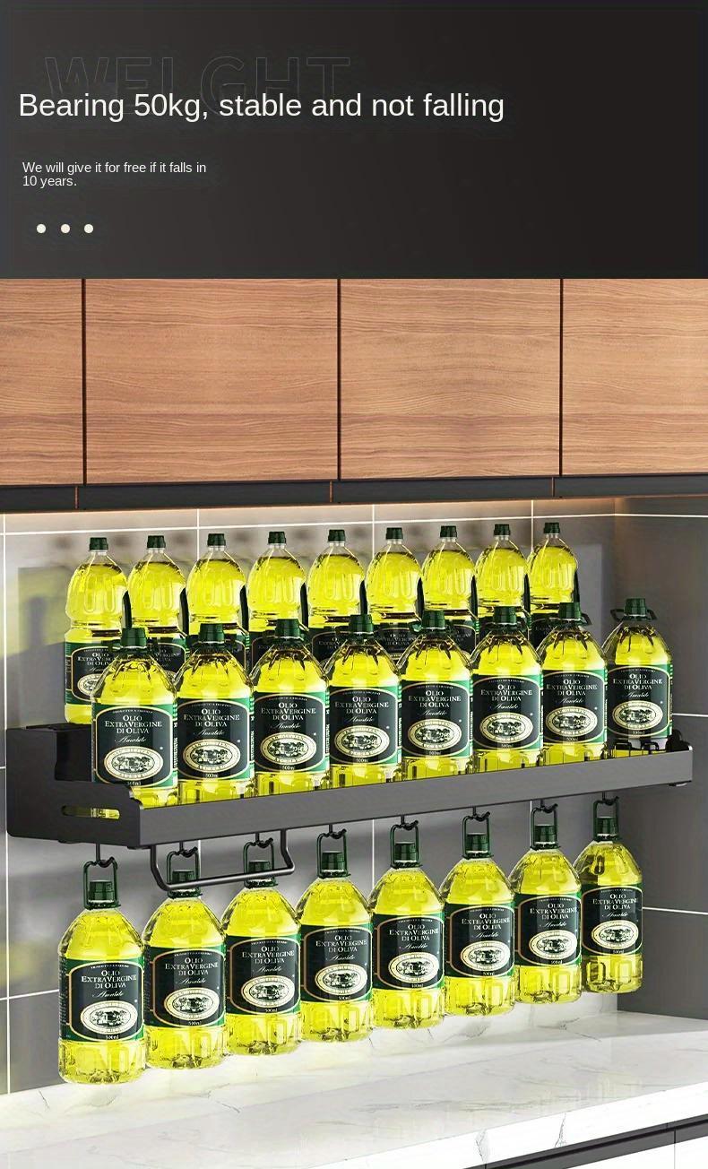 Double-layer Kitchen Spice Knife Storage Rack For Home Storage Decoration 7.68 inches width Wall-mounted Multifunctional Holder Punching-free Storage Organizer With Chopsticks Towel Rail and Utensil Hook Double-layer Kitchen Spice Knife Storage Rack For Home Storage Decoration 7.68 inches width Wall-mounted Multifunctional Holder Punching-free Storage Organizer With Chopsticks Towel Rail and Utensil Hook