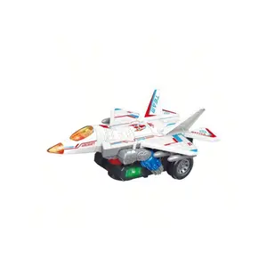Transforming Airplane Robot Toy Electric Fighter Jet To Robot With Sound Flashing Lights Interactive Kids Toy For Boys Girls Ideal Christmas Birthday Gift For Kids Battery Powered White And Blue Electric LED Floating Ball Car robotop travel robot crab