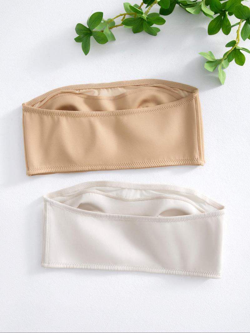 Women's Solid Color Wireless Bra, Casual Comfortable Breathable Strapless Bra for Daily Wear, Women's Underwear for All Seasons, Soft Breathable Bra