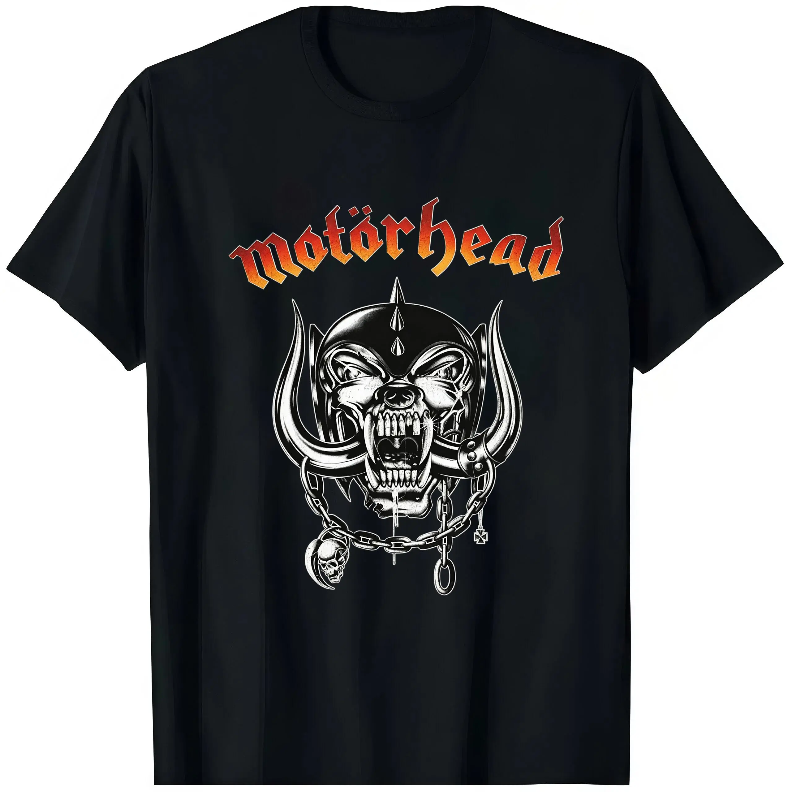 Mens Motorhead Snaggletooth Logo Sports Top, Casual Short-Sleeve T-Shirt for Outdoor Activities