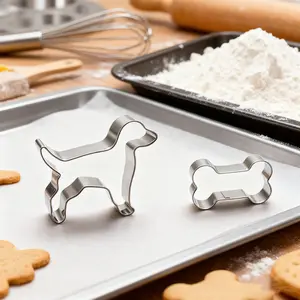 2/4-piece dog bone and small dog biscuit cutter set, homemade dog biscuit snack cutter, gummy cake mold, baking mold