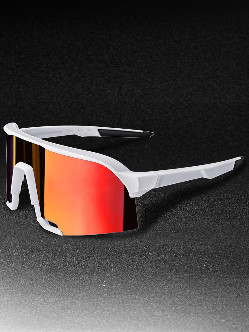 Unisex Sporty Flat Top Sunglasses, Trendy Casual Sunglasses for Everyday Use, Fashion Accessories for Outdoor Activities, Sports Outdoor Sunglasses