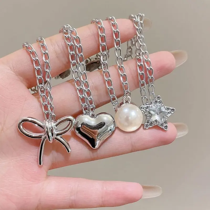 8pcs Multi Function Clothing Clips for Hemming Metal Star Heart Bow Shirts Clothes Pant for Hem Clips Button Cute Decorative Long Jeans Pants Legs Chain Clips for Clothing Additions