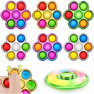 Fidget Spinner 6 Pack Pop,Fidget Spinners for Kids & Adults,Fidget Toys Adults Stress Relief,Sensory Toys for Kids with Autism ADHD Toysfidget toys