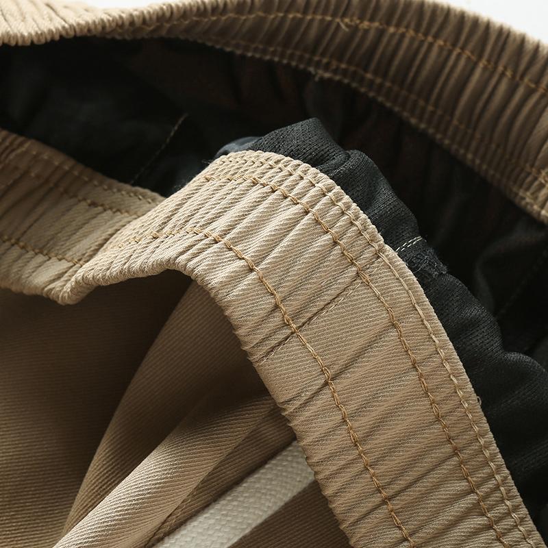 2pcs Men's Work Pants Solid Color Multi-functional Pocket Design Suitable For Hiking Travel Spring And Autumn Outdoor Activities Casual Trousers